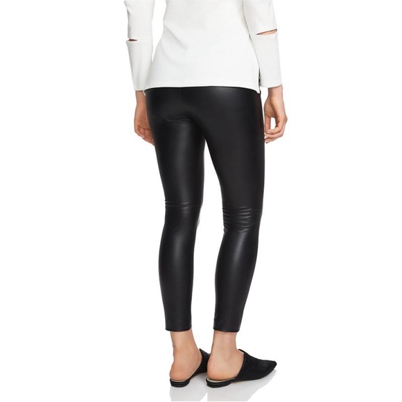 1. State NWT Faux Leather Pull On Pants Leggings Womens Size 12 High Rise Black - Picture 2 of 11